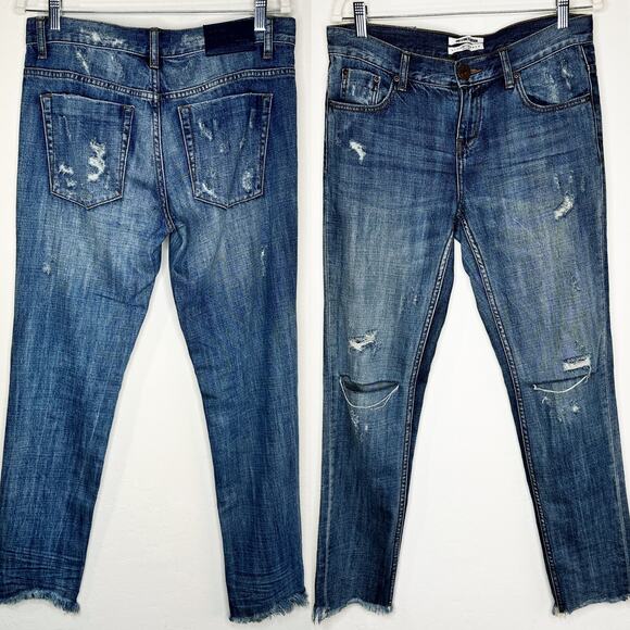 One Teaspoon Freebird Awesome Baggies Low Waist Relaxed Leg Fray Hem Jeans 26 - Picture 2 of 16